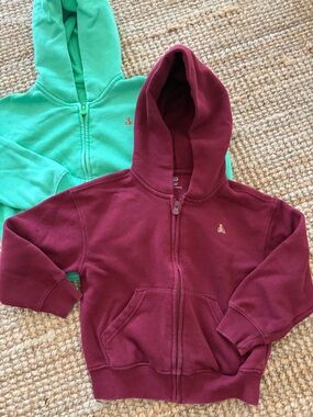 GAP Kids Full-Zip Hoodie in Maroon and Mint
